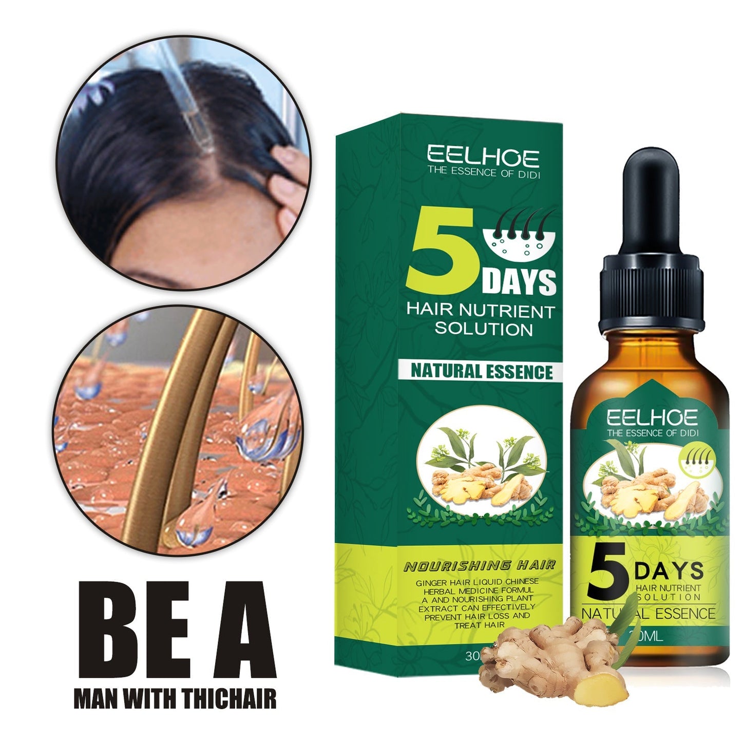 Natural Anti Hairfall Ginger Hair Growth Oil for Nourishing Hair