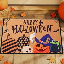 Halloween Pumpkin Doormat Halloween Theme Party Decoration Kids Favor Pumpkin Ghost Doormat Trick or Treat Party Supplies