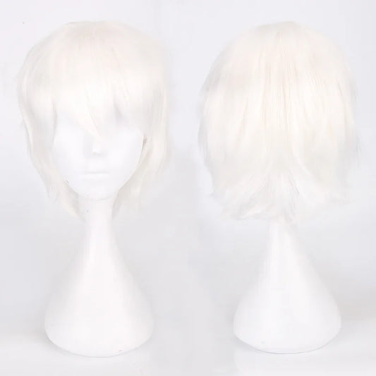 Cosplay Wig 30cm Short Anime Wig Heat Resistant Synthetic Hair Halloween Party Wigs + Wig Cap