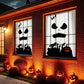 Halloween Decorations Room Door Stickers Window Decor Skeleton Hand Pumpkin DIY Window Stickers Ghost Devil Witch Hat Decor