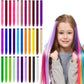 Hair Extensions Clip in 22 Inch Colored Hair Extensions Party Highlights Long Straight Synthetic Hairpieces for Women Kids Girls