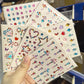 1pcs Laser Sparkle Stars Diamond/Pearls Face Gems Stickers Heart Moon Shape Rhinestones for Eyes/Face Stickers Temporary Tattoos