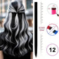 Hair Extensions Clip in 22 Inch Colored Hair Extensions Party Highlights Long Straight Synthetic Hairpieces for Women Kids Girls