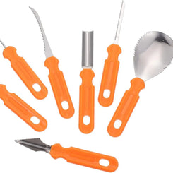 7Pcs Halloween Pumpkin Carving Set Tools Pumpkin Carving Knife Adults Pumpkin Cutting Supplies Engraving Kitchen Cutting Tools