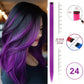 Hair Extensions Clip in 22 Inch Colored Hair Extensions Party Highlights Long Straight Synthetic Hairpieces for Women Kids Girls