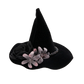 Flower Witch Hat Hair Clip Skull Spider Gothic Style Halloween Hair Clip Headdress Dark Black Witch Hairpins Cosplay