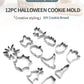 12PCS Halloween Cookie Molds Stainless Steel Cartoon Cookie Molds Bat Shape DIY Decorative Molds Baking Molds Kitchen BakingTooL