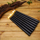 3 or 6 Pieces Black Flameless LED Taper Candles 11 inch,Plastic Realistic Flickering Decorative Halloween Candle Light