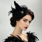 Flower Witch Hat Hair Clip Skull Spider Gothic Style Halloween Hair Clip Headdress Dark Black Witch Hairpins Cosplay