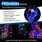 12pcs UV Neon Face Body Paint Kit,Fluorescent Glow in The Dark Face Paint Crayons Sticks for Mardi Halloween Masquerade Makeup
