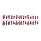 30PCS Terror Halloween Press-on Nails 3D Blood Stained Eyeballs Unique Clowns High-quality Nail Art Fake Nail Almond False Nails