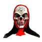 Halloween Scary Costume Grim Reaper Costume for Boys Kids Costume with Glowing Red Eyes with Gloves Mask