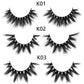 FOXESJI Lashes 3D Mink Eyelashes Natural Long Fluffy Dramatic Strip Eye Lashes Eyelash Extension Soft False Eyelashes Makeup