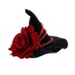 Flower Witch Hat Hair Clip Skull Spider Gothic Style Halloween Hair Clip Headdress Dark Black Witch Hairpins Cosplay