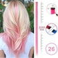 Hair Extensions Clip in 22 Inch Colored Hair Extensions Party Highlights Long Straight Synthetic Hairpieces for Women Kids Girls