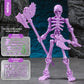  Skeleton Figure Action Skeleton Figurines With Multiple Accessories Realistic Movable Joints Model Statue For Christmas