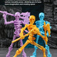  Skeleton Figure Action Skeleton Figurines With Multiple Accessories Realistic Movable Joints Model Statue For Christmas