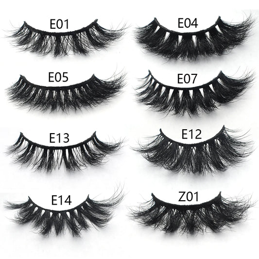 FOXESJI Lashes 3D Mink Eyelashes Natural Long Fluffy Dramatic Strip Eye Lashes Eyelash Extension Soft False Eyelashes Makeup