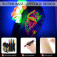 12pcs UV Neon Face Body Paint Kit,Fluorescent Glow in The Dark Face Paint Crayons Sticks for Mardi Halloween Masquerade Makeup