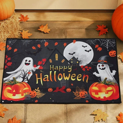 Halloween Pumpkin Doormat Halloween Theme Party Decoration Kids Favor Pumpkin Ghost Doormat Trick or Treat Party Supplies