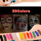 20 Colors Face Body Oil Painting Paint Pigment Non Toxic Safe Kids Flash Tattoo Painting with Brush Art Halloween Cosplay Party
