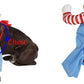 Halloween Pet Dog Clothes Transformed Pet Apparel and Wig for Holiday Party Pet Supplies Funny Bloody Doll With Knife Dog Costum