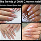 1pc Chrome Nail Powder Ice Transparent Aurora High Gloss Pearl Rainbow Color Powder Metal Pigment Nail Art Creation