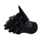 Flower Witch Hat Hair Clip Skull Spider Gothic Style Halloween Hair Clip Headdress Dark Black Witch Hairpins Cosplay