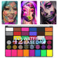 Painted 42 Colors Face Paint Kit for Kids, Non-Toxic Water Activated Face Paint Palette with Brushes, For Carnival, Halloween