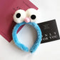 Cartoon Cute Headband New Plush Big Eyes Headband Women's Face Wash Headband Children's Headwear