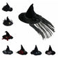 Flower Witch Hat Hair Clip Skull Spider Gothic Style Halloween Hair Clip Headdress Dark Black Witch Hairpins Cosplay