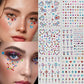 1pcs Laser Sparkle Stars Diamond/Pearls Face Gems Stickers Heart Moon Shape Rhinestones for Eyes/Face Stickers Temporary Tattoos