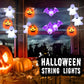 1pc 20/30 LED Halloween Copper Wire String Light With Mini Ghost Pumpkin Bat Fairy Lamp For Home Halloween Party Festival Decor