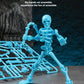  Skeleton Figure Action Skeleton Figurines With Multiple Accessories Realistic Movable Joints Model Statue For Christmas