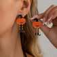 Halloween Pumpkin Dangle Earrings for Women Crystal Zircon Ghost Spider Long Tassel Dripping Oil Earring Party Festival Jewelry