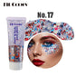 20 Colors Body Glitter Gel Mermaid's Scale Chunky Glitter Sequins Gel  for Face Body Hair Nail Christmas and Party