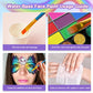 Painted 42 Colors Face Paint Kit for Kids, Non-Toxic Water Activated Face Paint Palette with Brushes, For Carnival, Halloween