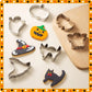 12PCS Halloween Cookie Molds Stainless Steel Cartoon Cookie Molds Bat Shape DIY Decorative Molds Baking Molds Kitchen BakingTooL