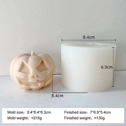 Halloween Devil Pumpkin Silicone Candle Mold Handmade Aroma Plaster Resin Decor Mould Soy Wax Candle Making Supplies