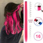Hair Extensions Clip in 22 Inch Colored Hair Extensions Party Highlights Long Straight Synthetic Hairpieces for Women Kids Girls