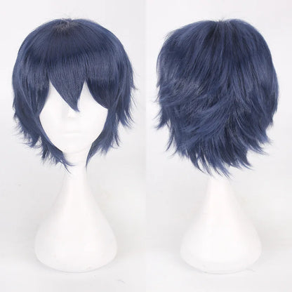 Cosplay Wig 30cm Short Anime Wig Heat Resistant Synthetic Hair Halloween Party Wigs + Wig Cap