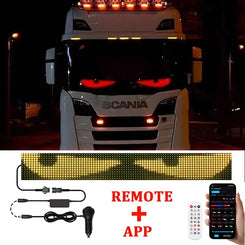 New APP LED Truck Car Devil Eye Light For Board Windshield Remote Music Control Custom Text Pattern Lighting 12V 24V Display