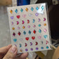 1pcs Laser Sparkle Stars Diamond/Pearls Face Gems Stickers Heart Moon Shape Rhinestones for Eyes/Face Stickers Temporary Tattoos