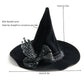 Flower Witch Hat Hair Clip Skull Spider Gothic Style Halloween Hair Clip Headdress Dark Black Witch Hairpins Cosplay