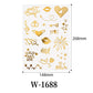Waterproof Metallic Temporary Tattoos Women Gold Flash Fake Tattoo Sticker Heart Design Stickers for Valentine Wedding Body Art