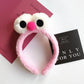 Cartoon Cute Headband New Plush Big Eyes Headband Women's Face Wash Headband Children's Headwear